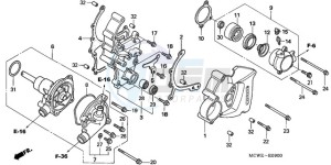 VFR8009 Europe Direct - (ED / MME TWO) drawing WATER PUMP