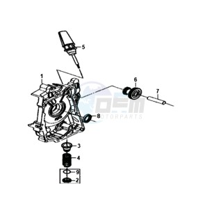 FIDDLE II 50 45KMH (L8) EU EURO4 drawing CRANKCASE  RIGHT / START MOTOR