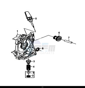 SYMPHONY ST 50 (25 KM/H) (XB05W4-NL) (E4) (L7-M0) drawing R. CRANK CASE COVER