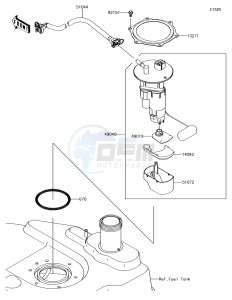 BRUTE FORCE 750 4x4i EPS KVF750HHF EU drawing Fuel Pump