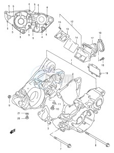 RM250 (E3-E28) drawing CRANKCASE