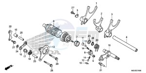 CB1100SAE CB1100 UK - (E) drawing GEARSHIFT DRUM/ GEARSHIFT FORK