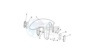 RSV 2 1000 drawing Front body - Front mudguard