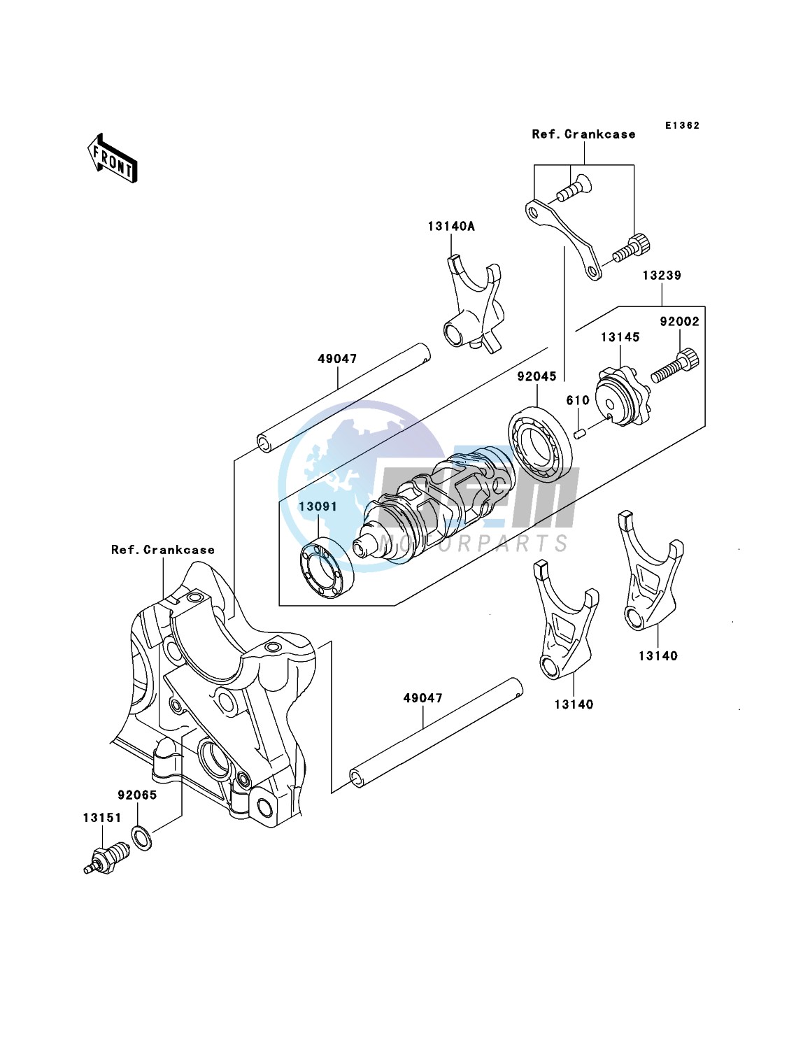 Gear Change Drum/Shift Fork(s)