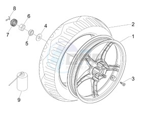 Liberty 125 4T Delivery E3 NEXIVE drawing Rear wheel