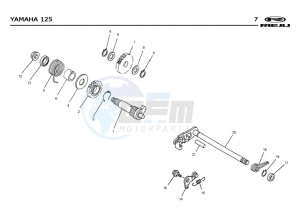 RS2-125-NACKED-BLACK drawing KICKSTART SHAFT  Yamaha 125 4T EURO2