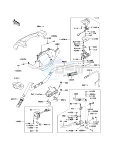 KVF 650 E [BRUTE FORCE 650 4X4 HARDWOODS GREEN HD] (E6F-E9F) E7F drawing HANDLEBAR