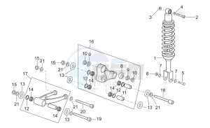 etx 125 1998 drawing Rear Shock absorber