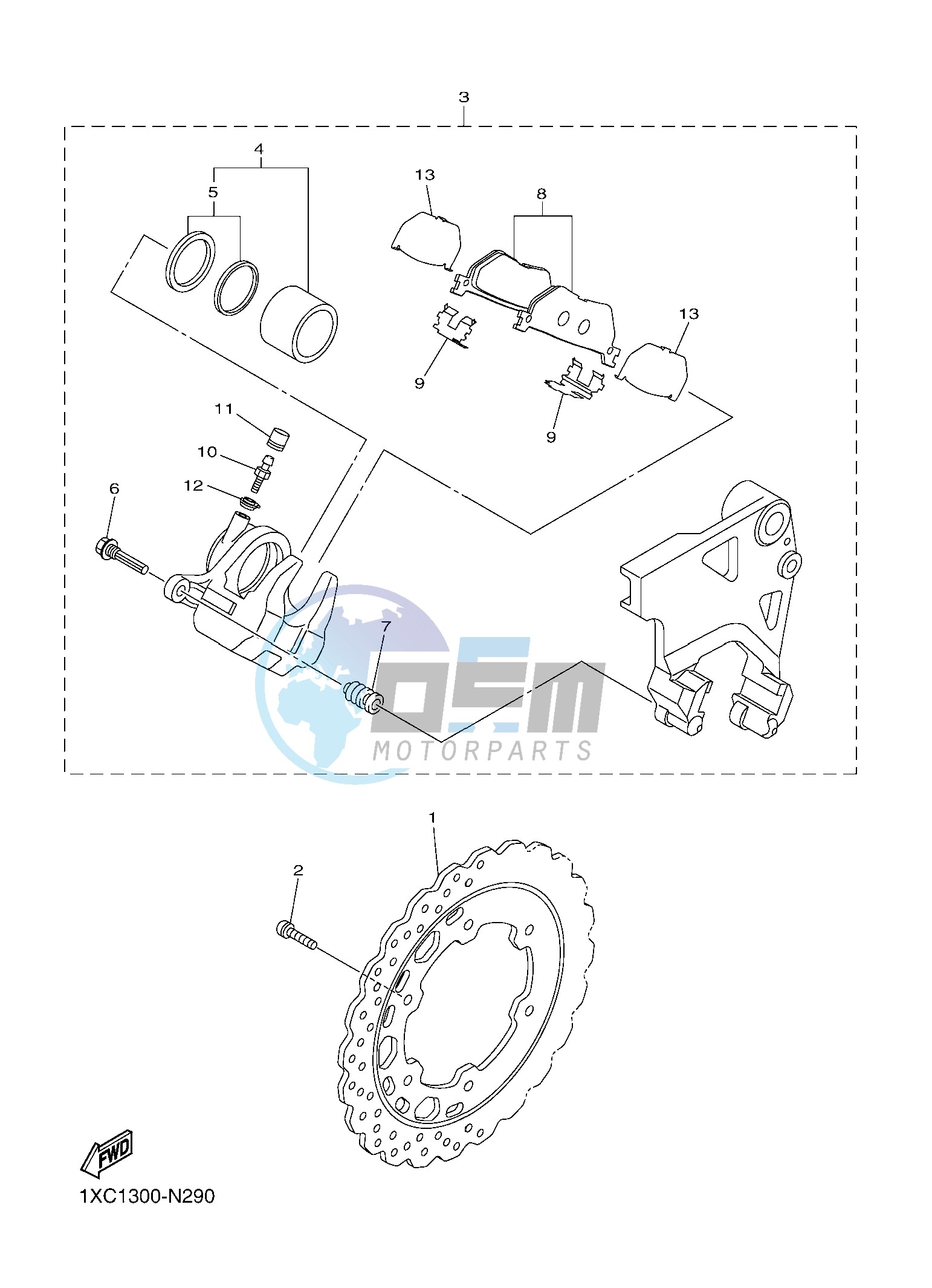 REAR BRAKE CALIPER