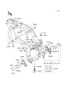 ZX 600 P [NINJA ZX-6R] (7F-8FA) P7F drawing FRAME FITTINGS-- FRONT- -