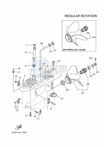 F250LETX drawing PROPELLER-HOUSING-AND-TRANSMISSION-2