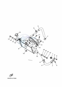 YZF250-A (B1X7) drawing RADIATOR & HOSE