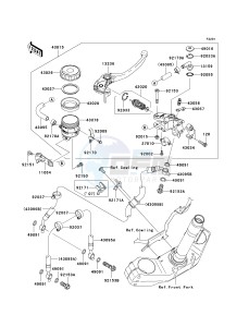 ZR 1000 B [Z1000 EUROPEAN] (B7F-B9F) 0B8F drawing FRONT MASTER CYLINDER