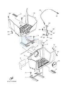 YFM700FWBD YFM70KPSG KODIAK 700 EPS SPECIAL EDITION (B323) drawing STAND & FOOTREST