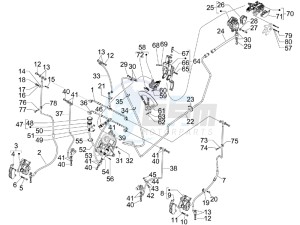 MP3 300 4t 4v ie lt ibrido drawing Brakes hose  - Calipers