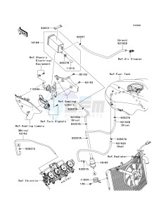 ZX 600 P [NINJA ZX-6R] (7F-8FA) P8FA drawing FUEL EVAPORATIVE SYSTEM-- P8F_P8FA- --- CA- -