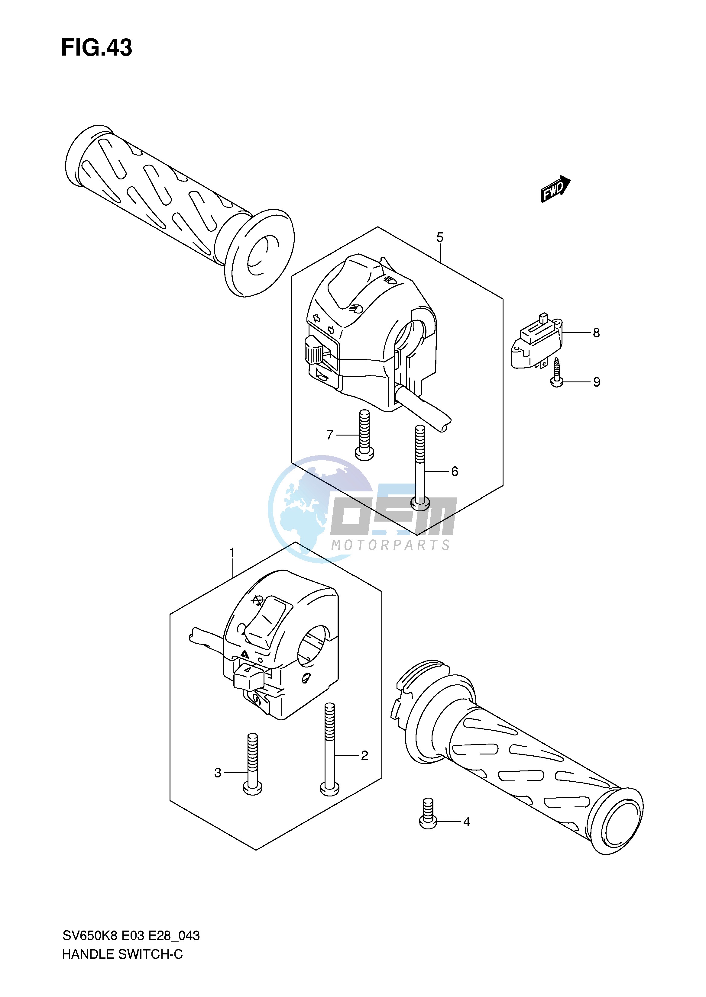 HANDLE SWITCH (SV650K8 K9 AK8 AK9)