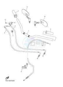 XVS950CU XVS950R ABS XV950 R-SPEC (2DXM) drawing STEERING HANDLE & CABLE