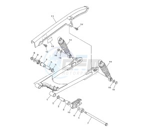 YBR 125 drawing SWING ARM