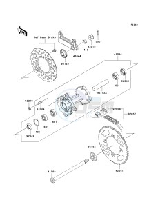 KLX 140 B (KLX140L MONSTER ENERGY) (B8F-B9FA) B9FA drawing REAR HUB