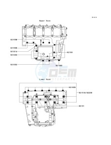 ZX 900 E [NINJA ZX-9R] (E1-E2) [NINJA ZX-9R] drawing CRANKCASE BOLT PATTERN