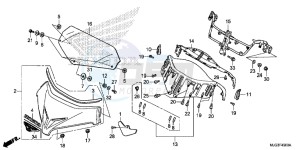 GL1800BE F6B Bagger - GL1800BE UK - (E) drawing WIND SCREEN