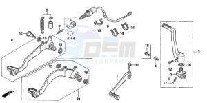 TRX450R drawing PEDAL