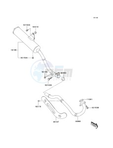 KLX 125 A (A6F) A6F drawing MUFFLER-- S- -