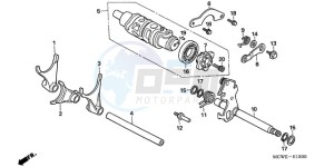 VFR8009 Europe Direct - (ED / MME) drawing GEARSHIFT DRUM