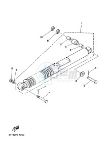 DT125 (3TTN) drawing REAR SUSPENSION