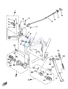 TT A 350 drawing STAND AND FOOTREST