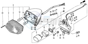 VT600C 400 drawing TAILLIGHT (NV400C/600C)