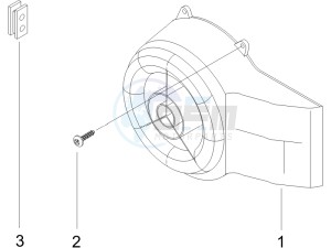 Zip 50 2T drawing Flywheel magneto cover - Oil filter