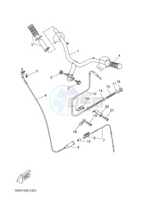 CW50 BW'S (5WWP) drawing STEERING HANDLE & CABLE