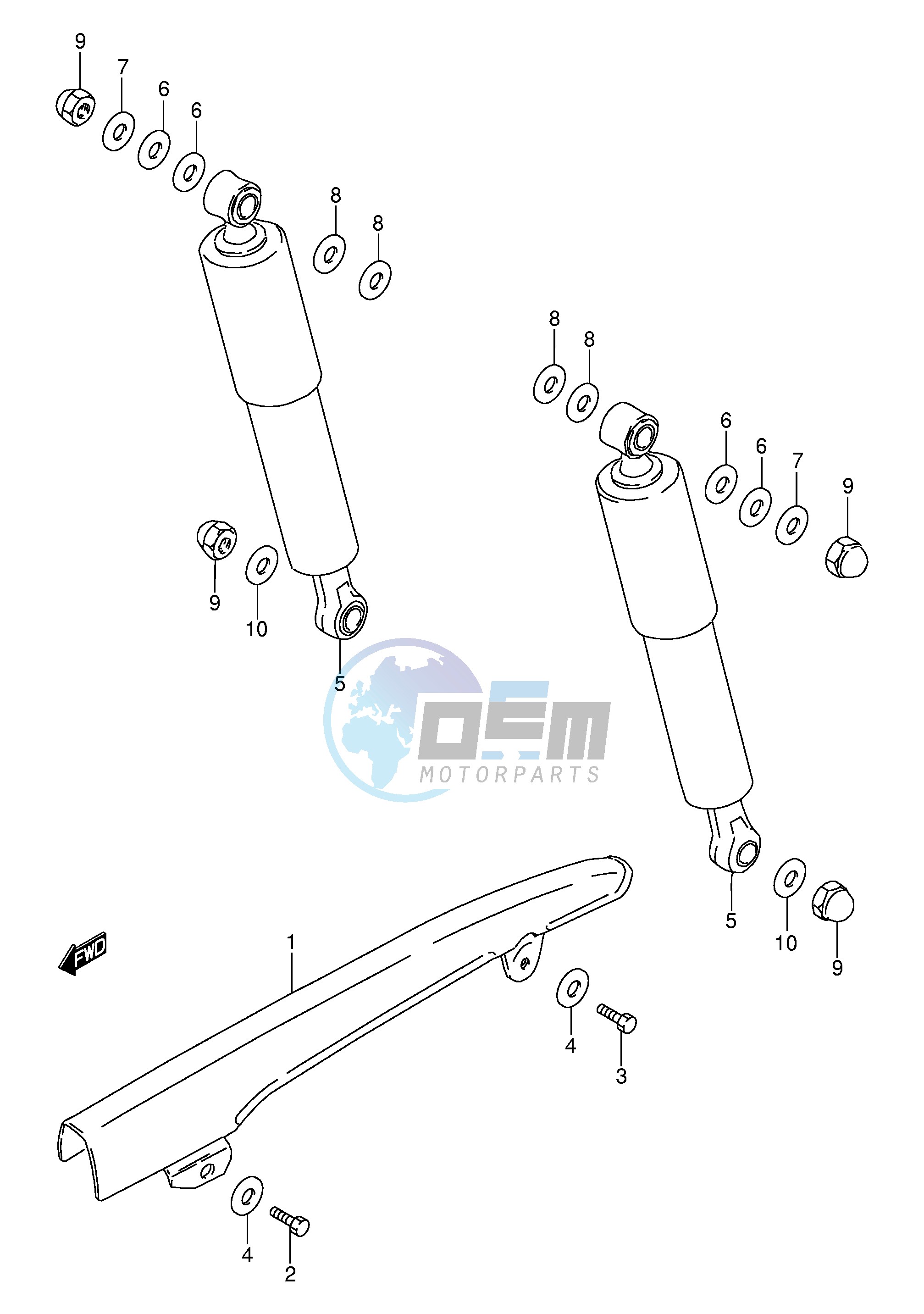 REAR SHOCK ABSORBER (E94,P9,P48)