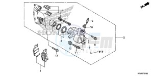 SH300RE SH300RE UK - (E) drawing REAR BRAKE CALIPER