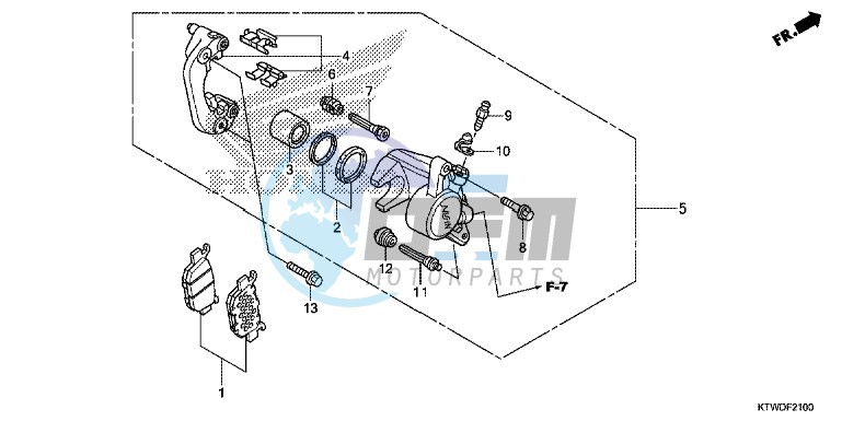 REAR BRAKE CALIPER