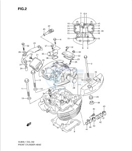 VL800 drawing FRONT CYLINDER HEAD