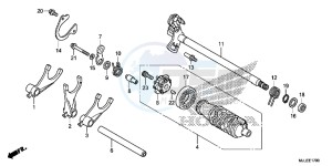 NC750SE NC750S Continue » Europe Direct - (ED) drawing GEARSHIFT DRUM (NC750S/ SA)