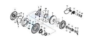 SJ100 1100 BALI EX drawing DRIVE FACE/ KICK STARTER SPINDLE