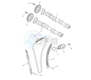 XJ6-NA ABS 600 drawing CAMSHAFT AND TIMING CHAIN