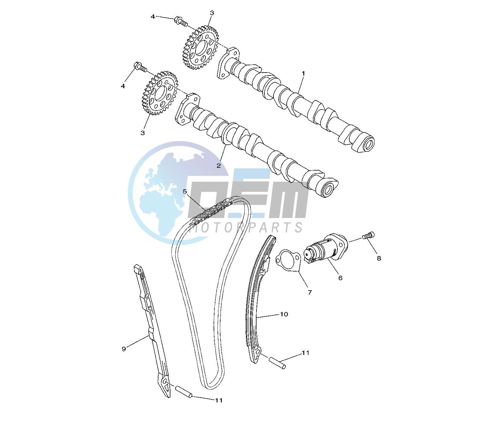 CAMSHAFT AND TIMING CHAIN