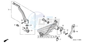 CRF250XC drawing PEDAL/KICK STARTER ARM