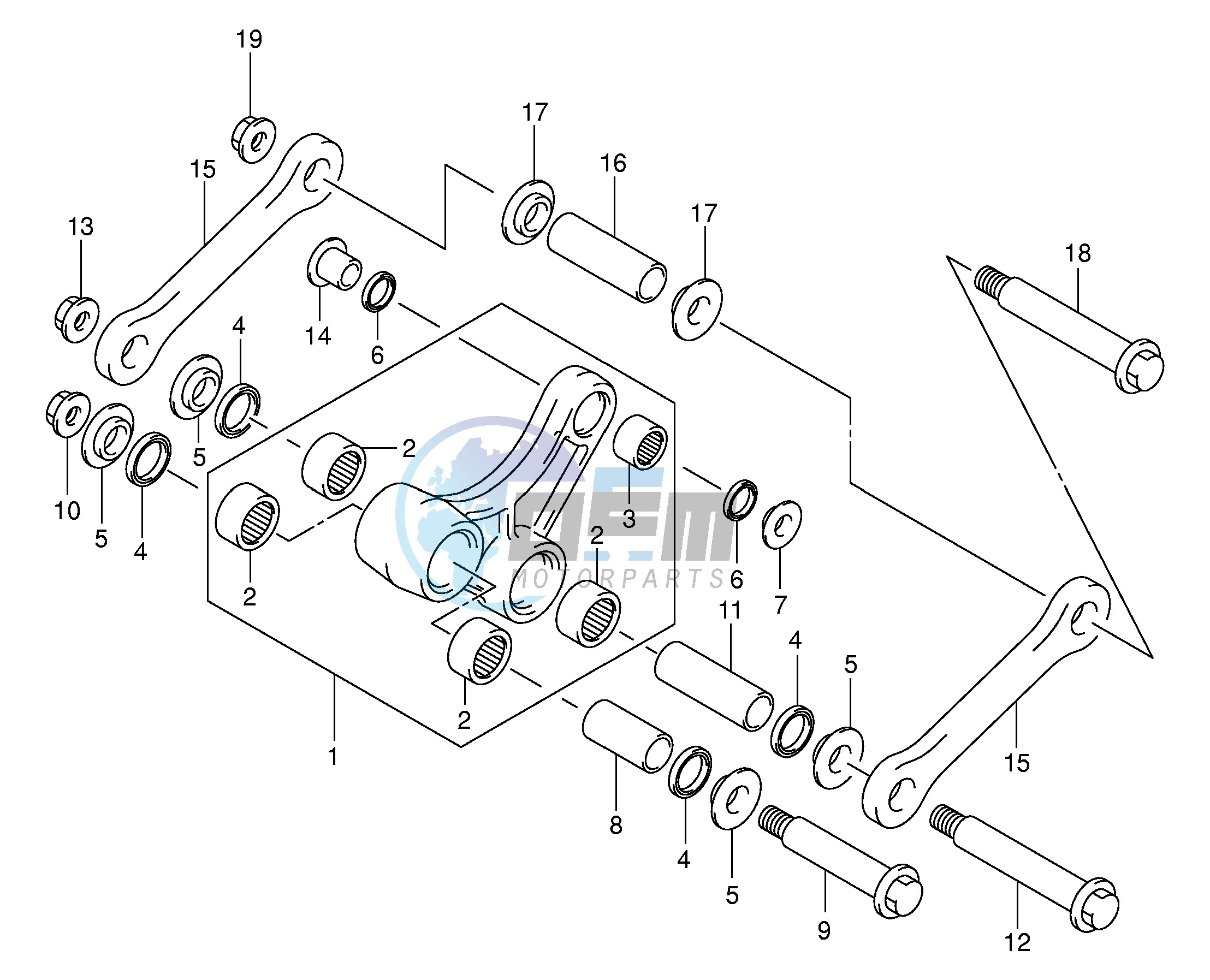 REAR CUSHION LEVER (MODEL K1)