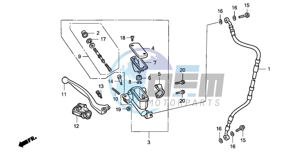 FR. BRAKE MASTER CYLINDER