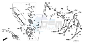 CB600FA9 France - (F / ABS CMF) drawing FR. BRAKE MASTER CYLINDER (CB600FA/FA3)