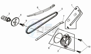 CELLO 50 45KMH drawing CHAIN / CHAIN TENSIONER / CHAIN GUIDE