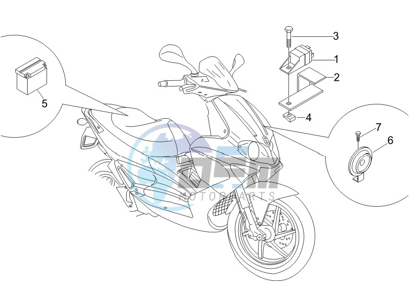 Remote control switches - Battery - Horn