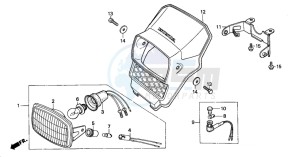 MT50F drawing HEADLIGHT (DK/E/ED/N)