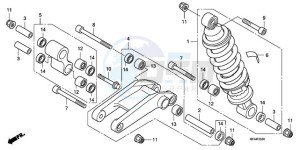 CBF1000S9 Europe Direct - (ED) drawing REAR CUSHION